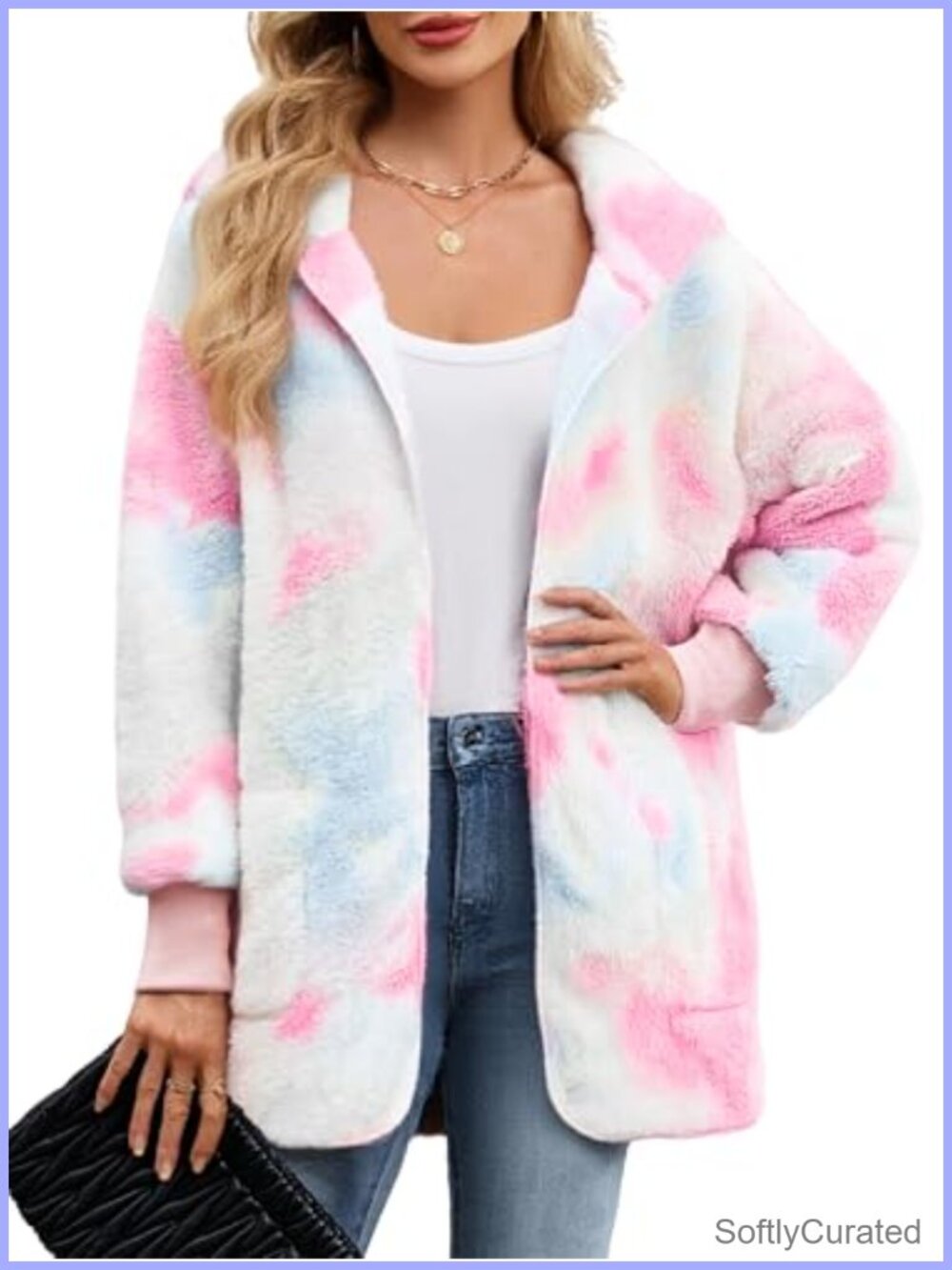 Sherpa Fleece Hoodie Women Oversized Pullover Hooded Sweatshirt